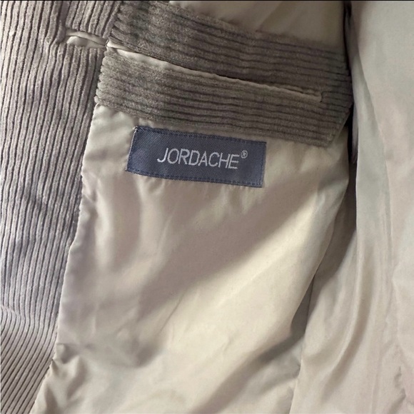 Jordache Vintage Corduroy Tan Blazer Two Button Sport Coat, 40R Preppy Academia - Picture 9 of 12